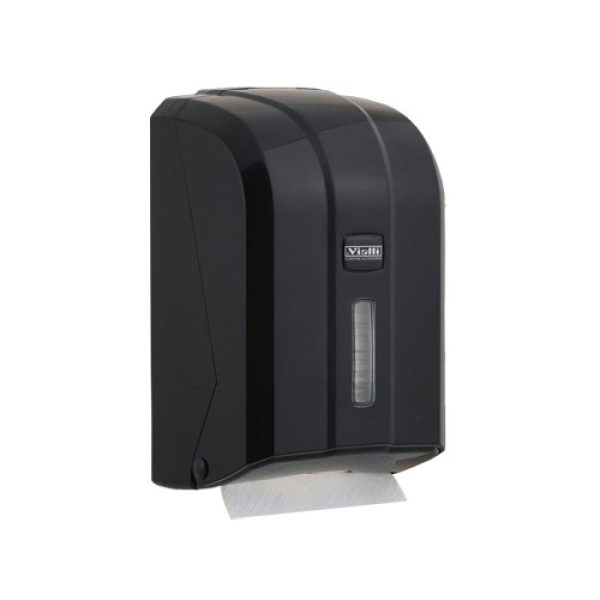 Dispenzer za složivi toalet papir VIALLI K6CB CRNI