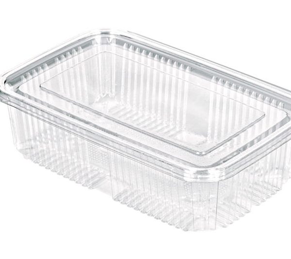 Plastična posuda pravougaona  195x130x50mm PET750 ravna