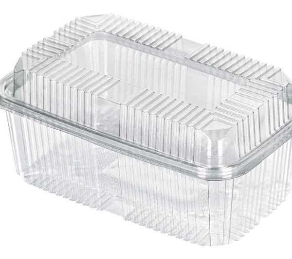 Plastična posuda pravougaona  195x130x85mm PET1000 izdignute